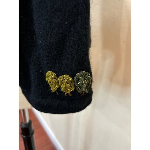 Vintage Atelier Sagan Hand Embroidered Wool Cashmere Blend Cardigan Sweater - M - Picture 9 of 10